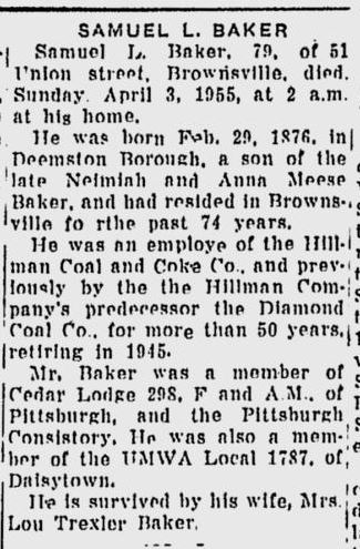 Samuel L. Baker obit